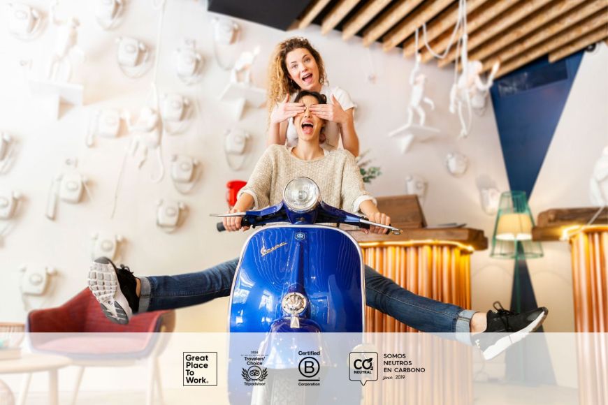 Recepción amigas vespa